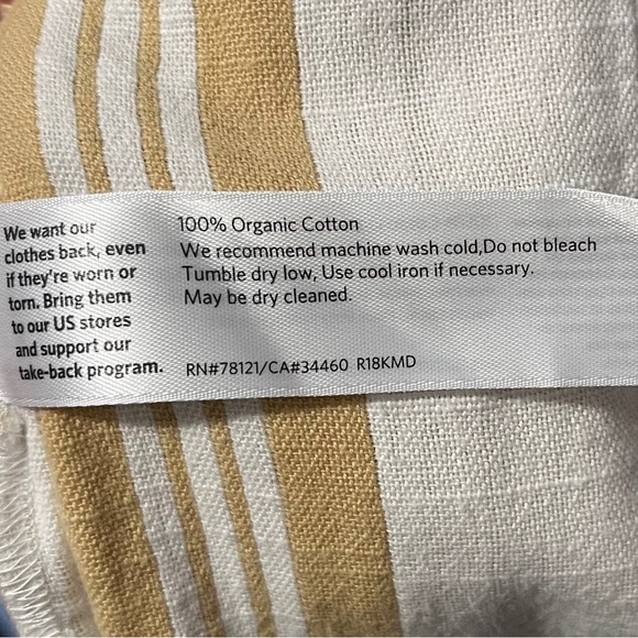 Eileen Fisher I Stripe Cotton Open Front Sweater - Picture 8 of 9